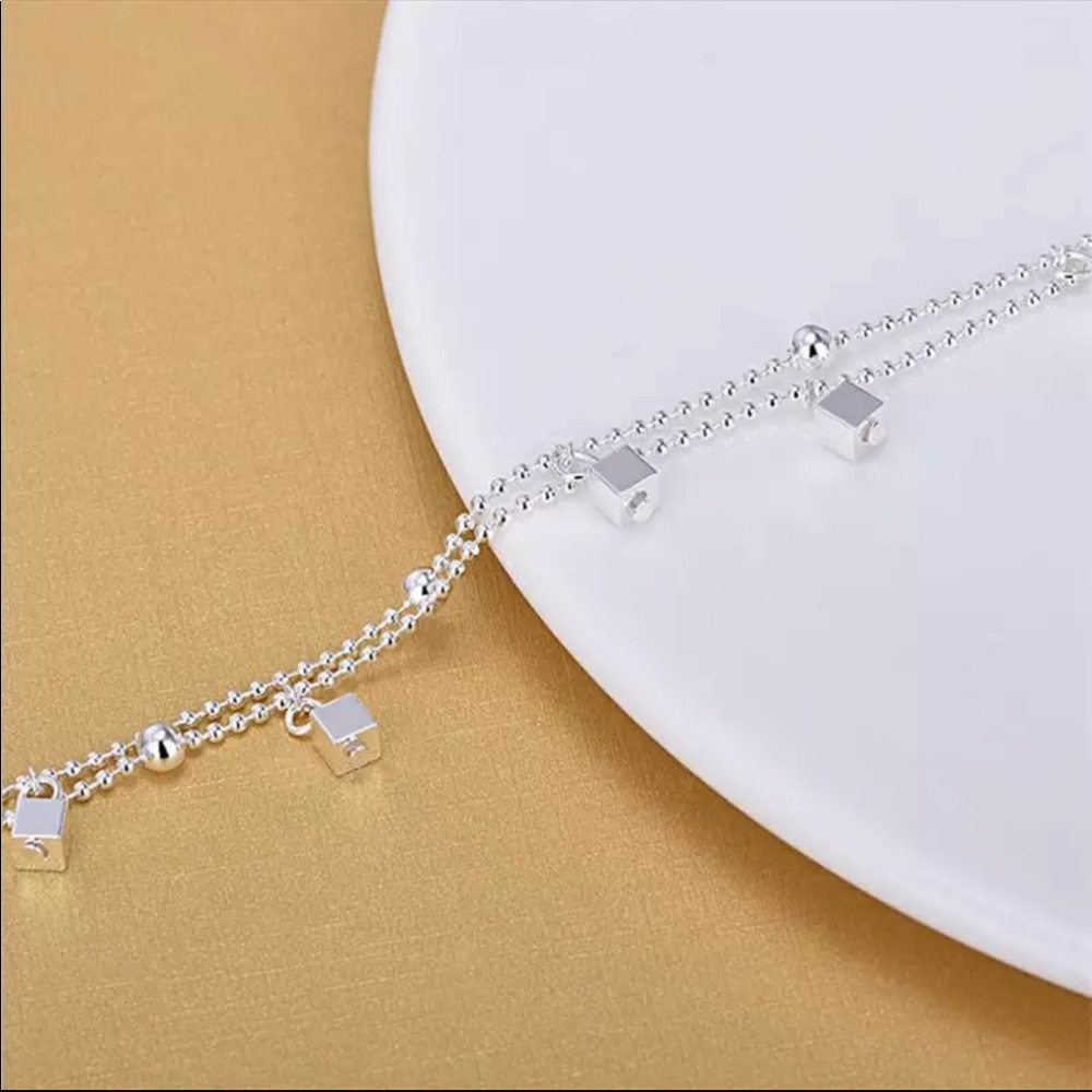 💫 Dainty Anklet Chain Sterling Silver 925 - Picture 2 of 3